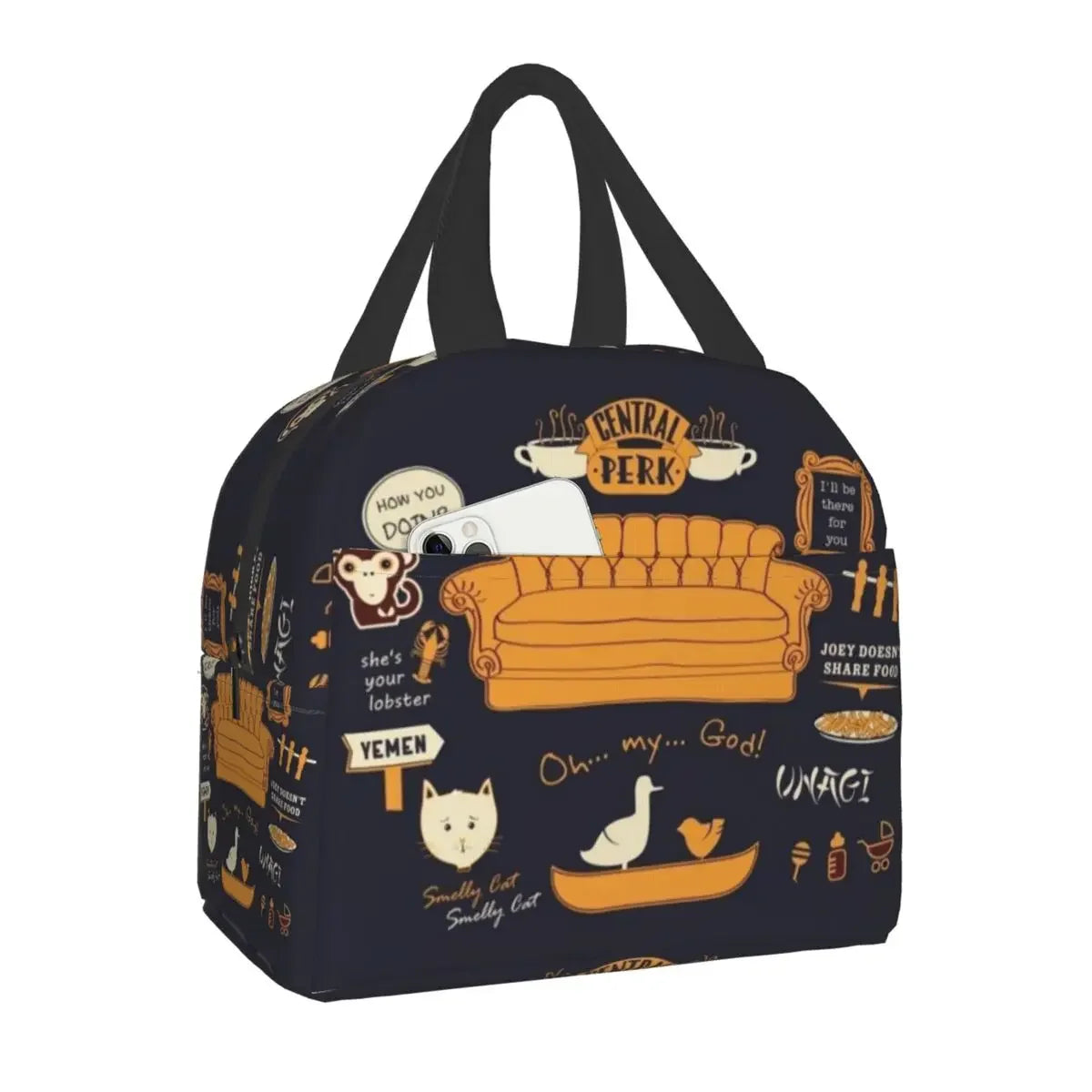 Sac à déjeuner isotherme avec motif de Central Perk Friends SOREBRAIN