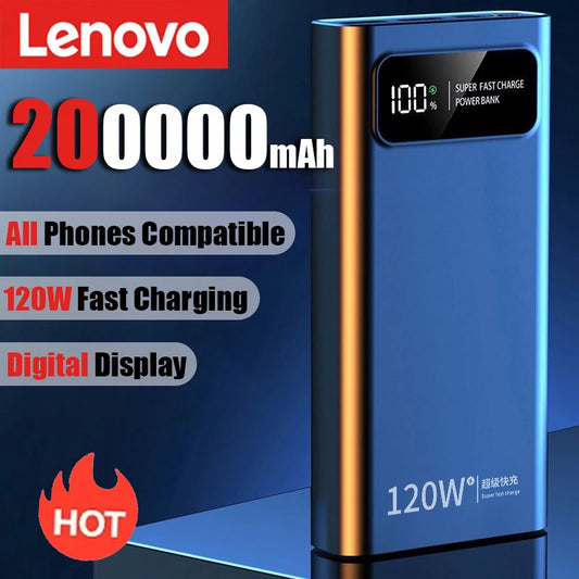 Batterie externe Lenovo grande capacité jusqu'à 200000 mAh SOREBRAIN