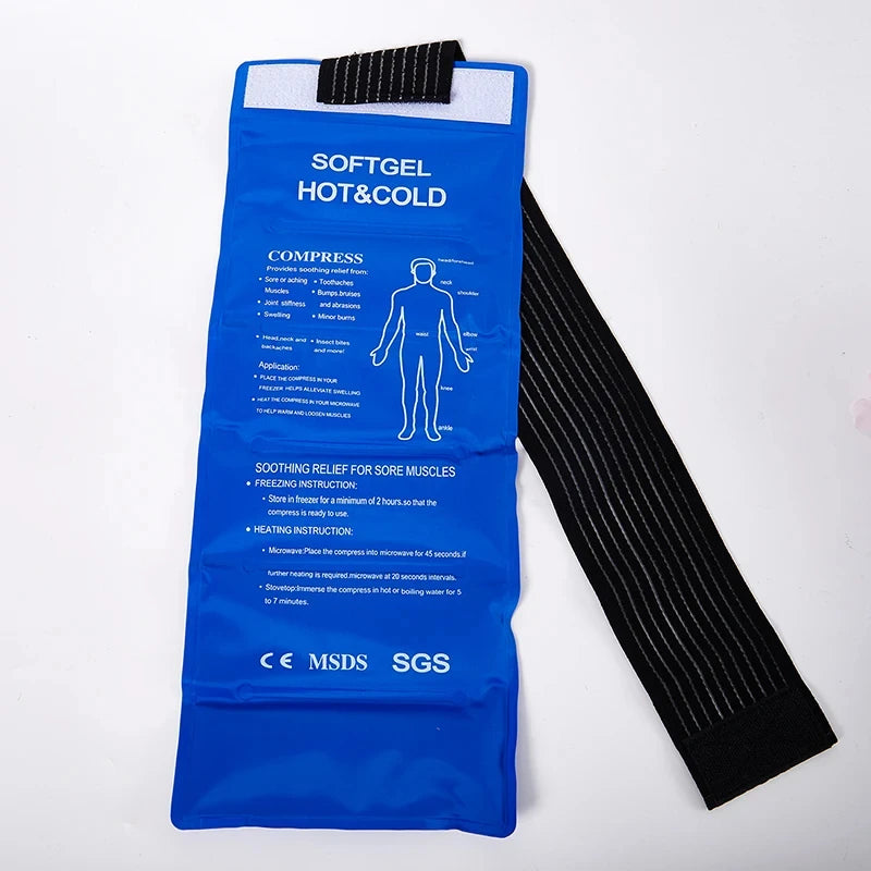 1PCS Reusable Hot Cold Gel Pack for First Aid Sports Muscle Pain Ice Heat Pad SOREBRAIN