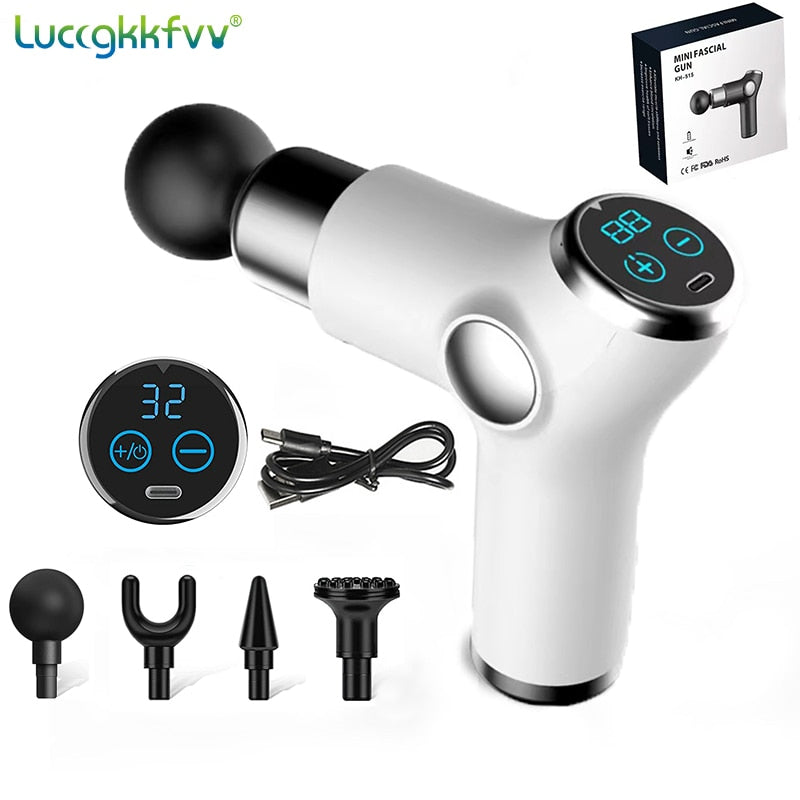 Pistolet de massage électrique portable LCD tissu profond et muscles, appareil de percussion pour le corps - PROMOTION -20% SOREBRAIN