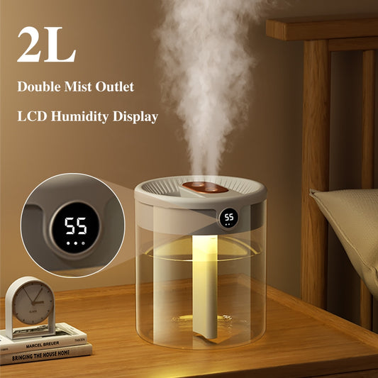 Diffuseur d'huile essentielle et humidificateur grande capacité 2L avec écran LCD SOREBRAIN