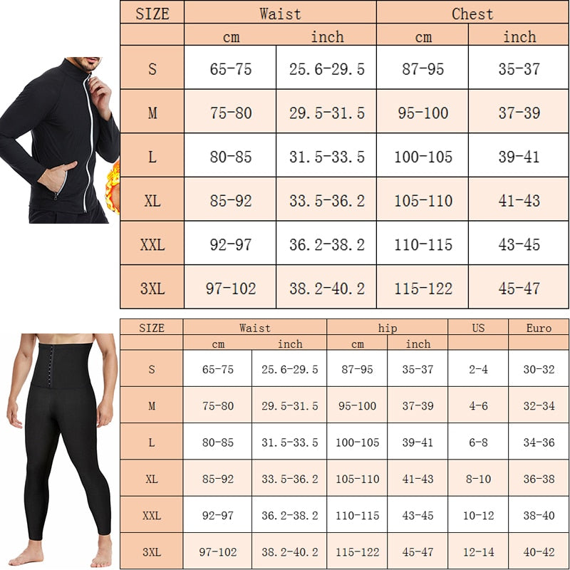 Veste et pantalon de survêtement de sudation pour homme veste avec fermeture éclair - PROMOTION SOREBRAIN