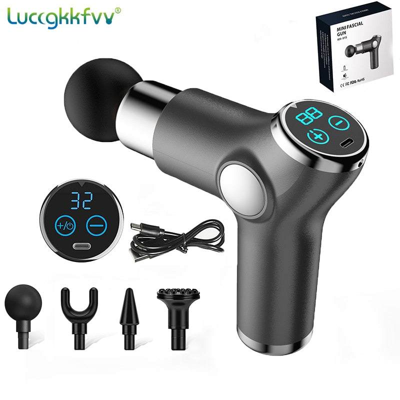 Pistolet de massage électrique portable LCD tissu profond et muscles, appareil de percussion pour le corps - PROMOTION -20% SOREBRAIN