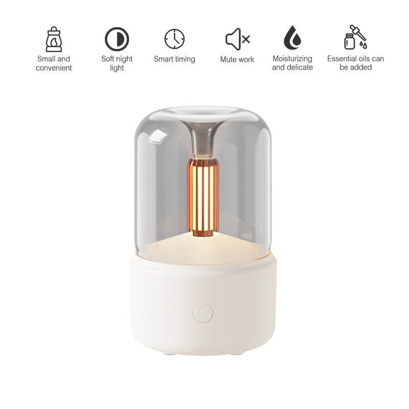 Diffuseur d'huiles essentielles de 120ML portable usb avec une lumière LED apaisante - PROMOTION -30 % SOREBRAIN